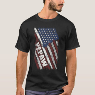  Pepaw Amerikaanse vlag op 4 juli opa T-shirt