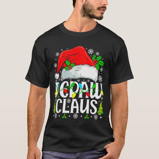 Pepaw Claus Funny Christmas Family Matching T-shirt (Voorkant)
