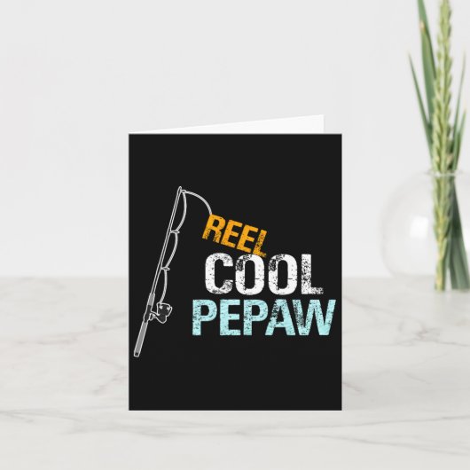 Pepaw Gift van kleindochter kleinzoon Reel Cool P Kaart (Voorkant)