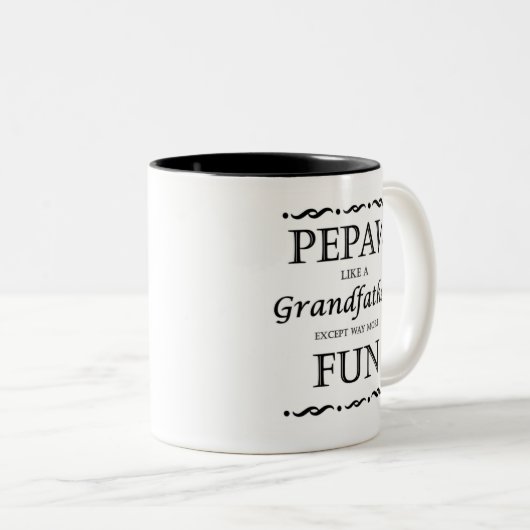 PePaw Mug comme un grand-père, sauf plus amusant (Devant droit)