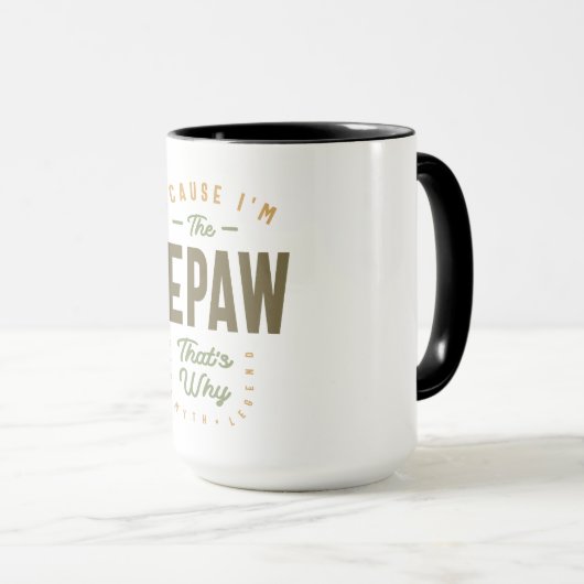 Pepaw - Papa opa de ultieme autoriteit Mok (Voorkant rechts)