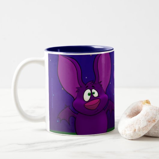 Pepe the bat, w/quote op mok (Met donut)