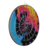 Peper en kunststof, geïsoleerd dartbord (Voorkant Links)