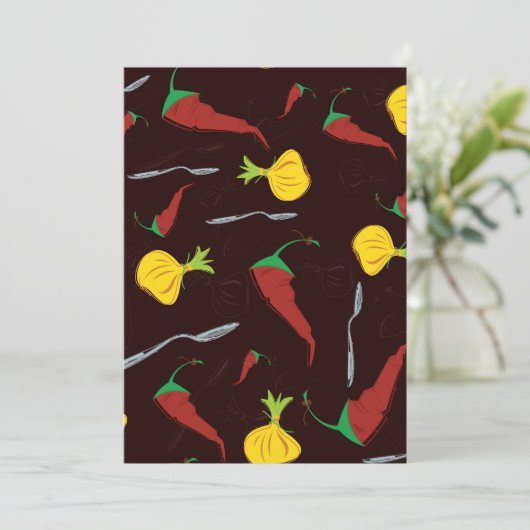 Peper en uien kaart (Staand voorkant)