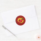 Peper met Flame Classic Ronde Sticker (Envelop)