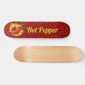 Peper met schaatsenbord voor vlam skateboard (Horizontaal)