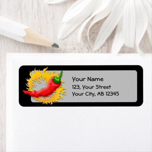 Peper met vlam etiket (Insitu)
