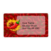 Peper met vlam etiket (Voorkant)