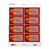 Peper met vlam etiket (Full Sheet)