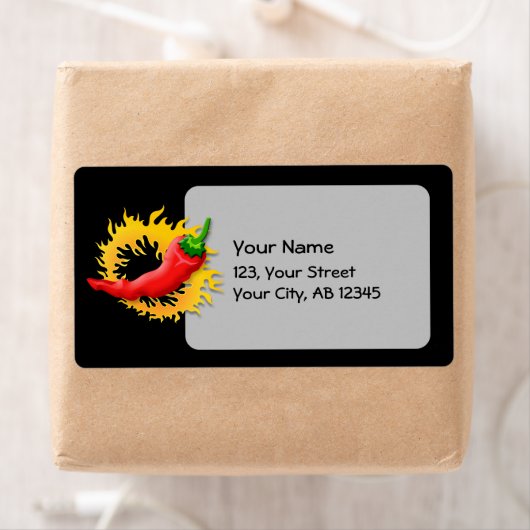 Peper met vlam etiket (Insitu)