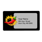 Peper met vlam etiket (Voorkant)