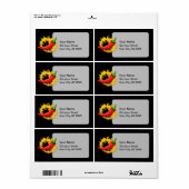 Peper met vlam etiket (Full Sheet)