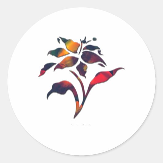 Peperbloemen drie Sticker (Voorkant)