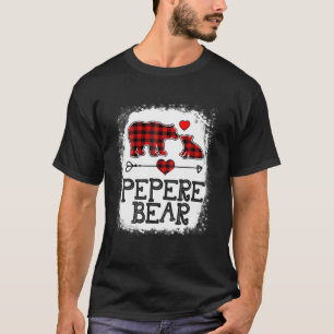 Pepere Beer Kerstmis Pajama Red Pset Buffalo Fam T-shirt