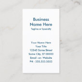 peperjongen visitekaartje (Achterkant)