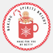 peperkoek | Baking Spirits Bright Ronde Sticker (Voorkant)