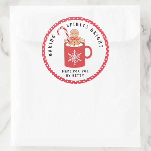 peperkoek | Baking Spirits Bright Ronde Sticker (Tas)