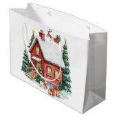 peperkoek huis rendier voor bomen groot cadeauzakje (Achterkant Gekanteld)