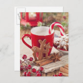 peperkoek rendierkoekjes briefkaart (Voorkant / Achterkant)