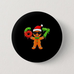 Peperkoek Zes Zeven 67 Meme 6 7 Grappig Kerstmis  Ronde Button 5,7 Cm