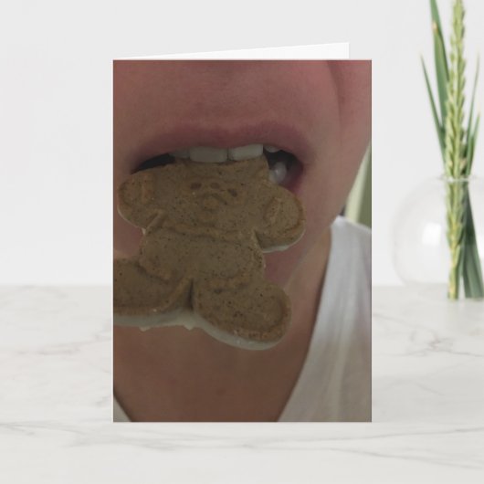 peperkoekkaart feestdagen kaart (Voorkant)