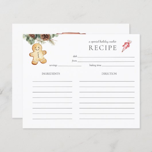 peperkoekkoekje man Holiday Baking (Voorkant / Achterkant)