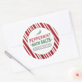 Pepermunt badzout labels op maat Sticker rond (Envelop)