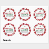 Pepermunt badzout labels op maat Sticker rond (Vel)