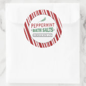 Pepermunt badzout labels op maat Sticker rond (Tas)