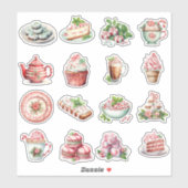 Pepermunt behandelt rood en groen sticker (Vel)