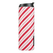 Pepermunt Candy Cane Kerst Thermal Tumbler Thermosbeker (Gedraaid links)