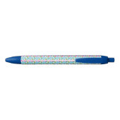 Pepermunt Christmas Blue Zwarte Inkt Pen (Achterkant)