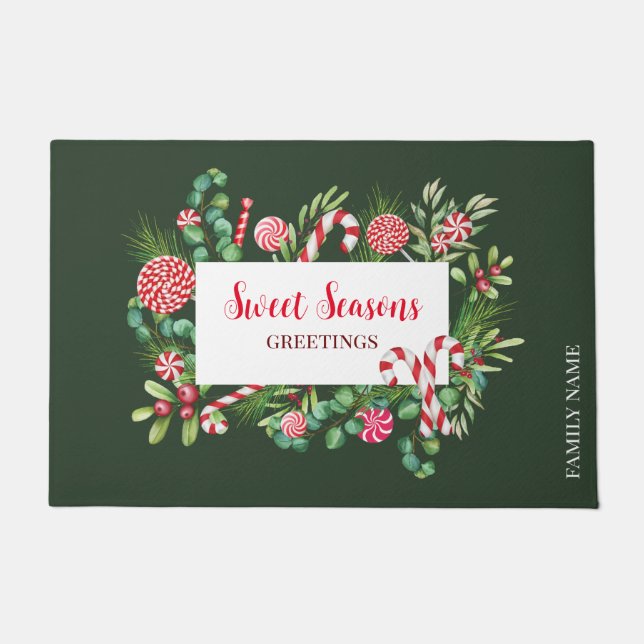 Pepermunt Elegantie Deurmat (Voorkant)