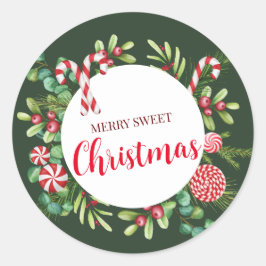 Pepermunt Elegantie Ronde Sticker