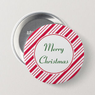 Pepermunt Kerst Knop Ronde Button 7,6 Cm