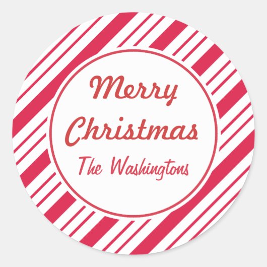 Pepermunt Kerst stickers (Voorkant)