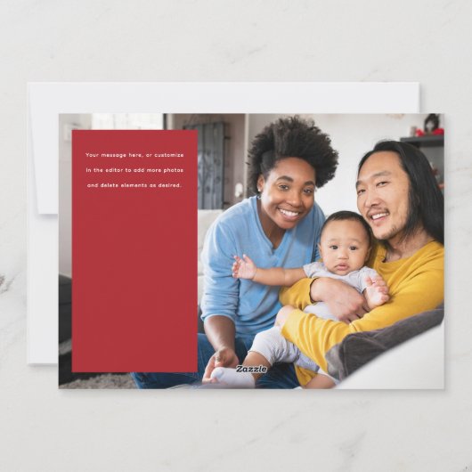 Pepermunt Mocha Warme Wensen Familie Heet Chocolad Feestdagenkaart (Achterkant)