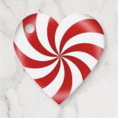 Pepermunt Snoep Hart Bedankjes Labels (Voorkant)