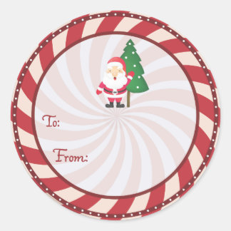 Pepermunt snoep kerstcadeau label Sticker