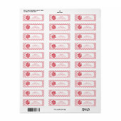 Pepermunt Snoep Swirl Kerstvakantie Etiket (Full Sheet)