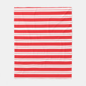Pepermunt strepen Kerstmis Candy Cane Fleece Deken (Voorkant)