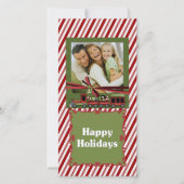 Pepermunt Trein Fotokaart Feestdagenkaart (Voorkant)