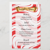 Pepermunt twist catering Kerstdiner menu (Voorkant / Achterkant)