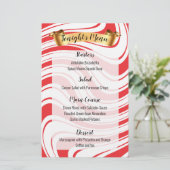 Pepermunt twist catering Kerstdiner menu (Staand voorkant)