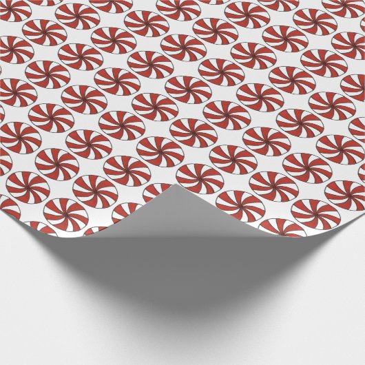 Pepermunt wervelt Mint Kerstmis Hard Snoep Munten Cadeaupapier (Hoek)