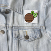 pepermuntstuk vierkante button 5,1 cm (In situ)