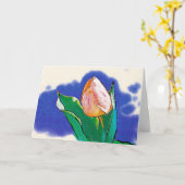 Pepermunttulpentekening Kaart (Gele Bloem)