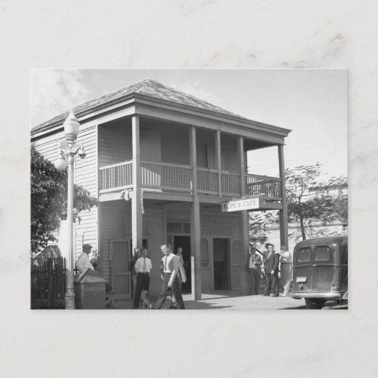 Pepe's Cafe, 1938 Briefkaart (Voorkant)