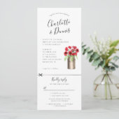 Pépies dans une invitation de laiteron avec rsvp a (Debout devant)