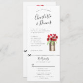 Pépies dans une invitation de laiteron avec rsvp a (Devant / Derrière)